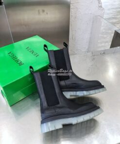 Replica Bottega Veneta BV Tire Boots 630297 Black Transparent 2