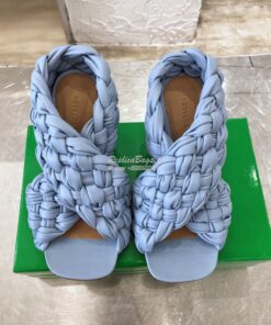 Replica Bottega Veneta BV Criss-Cross Board Sandals 632507 BabyBlue