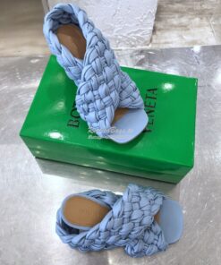 Replica Bottega Veneta BV Criss-Cross Board Sandals 632507 BabyBlue 2