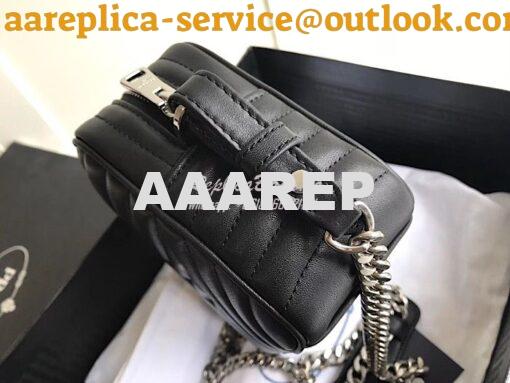 Replica Prada Diagramme leather cross-body bag 1bh083 Black 3