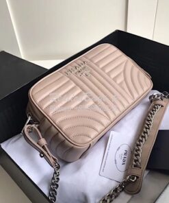 Replica Prada Diagramme leather cross-body bag 1bh083 Beige