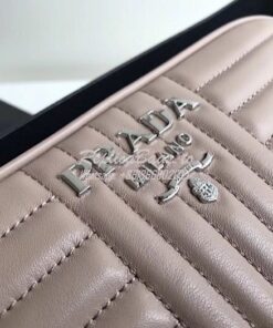 Replica Prada Diagramme leather cross-body bag 1bh083 Beige 2