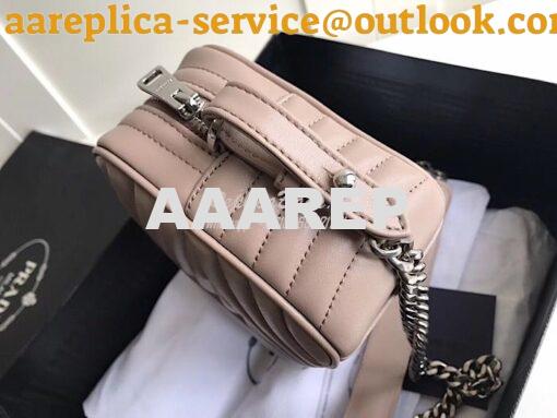 Replica Prada Diagramme leather cross-body bag 1bh083 Beige 3