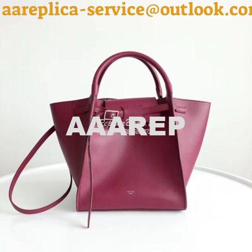 Replica Celine Big Bag With Long Strap In Smooth Calfskin Wine 183313