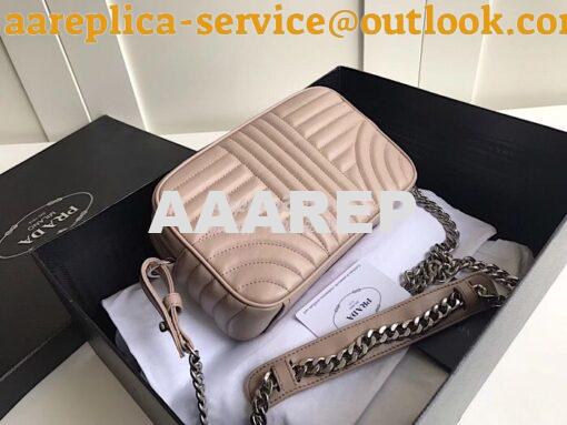 Replica Prada Diagramme leather cross-body bag 1bh083 Beige 9