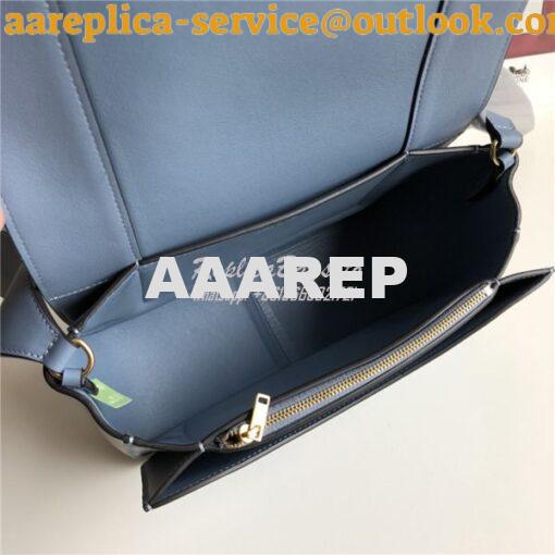 Replica Celine Medium Frame Bag in dusty blue and grey Shiny Smooth Ca 8