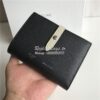 Replica Celine Strap medium/large multifunction wallet in black graine 15