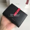 Replica Celine Strap medium/large multifunction wallet in black graine 13