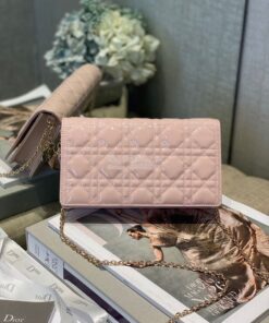 Replica Lady Dior Clutch With Chain in Patent Calfskin S0204 Light Pin 2