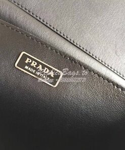 Replica Prada Cahier Small Calf Hair Studded black Shoulder Bag 1BD045