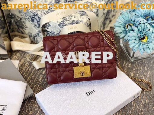 Replica Dior Dioraddict Wallet On Chain Cutch Wine