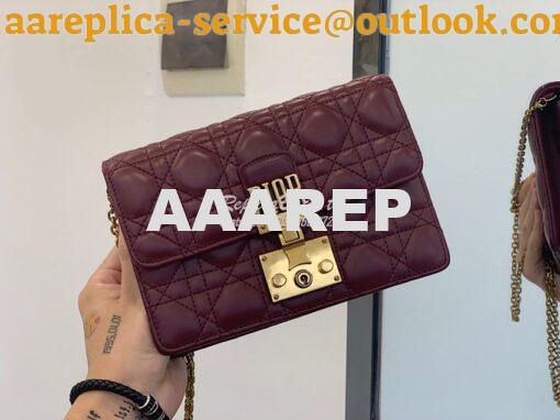 Replica Dior Dioraddict Wallet On Chain Cutch Wine 3