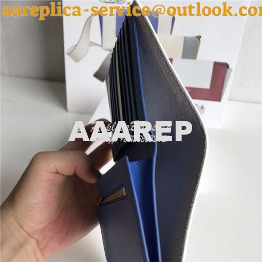 Replica Celine Strap medium/large multifunction wallet in sunlight gra 9