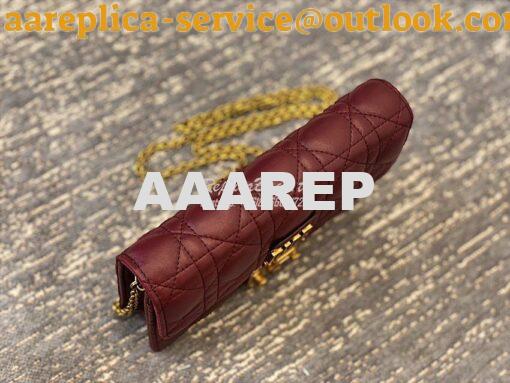 Replica Dior Dioraddict Wallet On Chain Cutch Wine 5