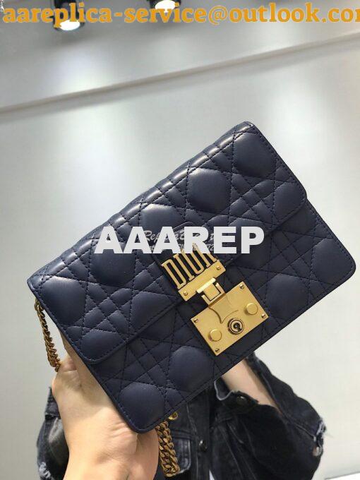 Replica Dior Dioraddict Wallet On Chain Cutch Blue 2