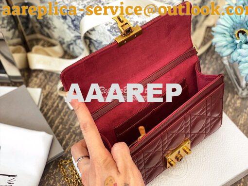 Replica Dior Dioraddict Wallet On Chain Cutch Wine 6