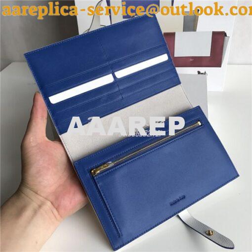 Replica Celine Strap medium/large multifunction wallet in sunlight gra 12