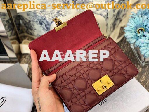 Replica Dior Dioraddict Wallet On Chain Cutch Wine 8