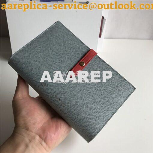 Replica Celine Strap medium/large multifunction wallet in storm graine 10