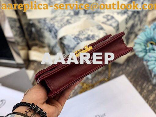 Replica Dior Dioraddict Wallet On Chain Cutch Wine 10