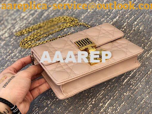 Replica Dior Dioraddict Wallet On Chain Cutch Nude 3