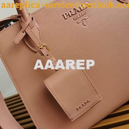 Replica Prada Monochrome powder pink Saffiano Leather Bag 4