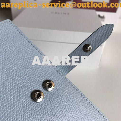 Replica Celine Strap medium/large multifunction wallet in light blue g 5