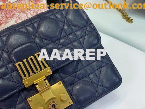 Replica Dior Dioraddict Wallet On Chain Cutch Blue 11