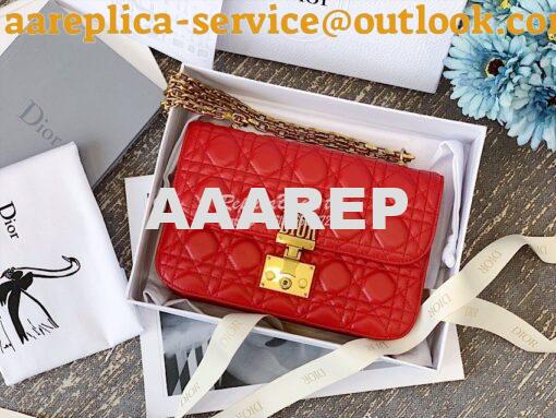 Replica Dior DiorAddict Flap Bag with with Sliding Chain in Cannage La