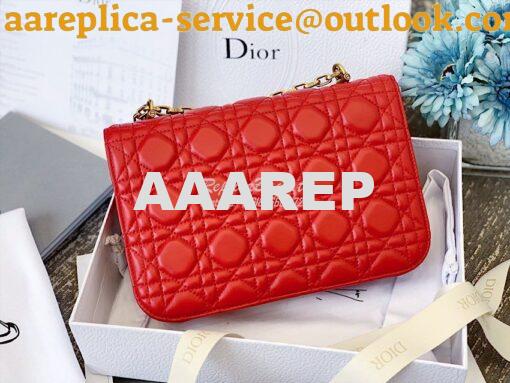 Replica Dior DiorAddict Flap Bag with with Sliding Chain in Cannage La 9