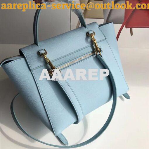 Replica Celine Belt Bag In baby blue Grained Calfskin 2 sizes 6