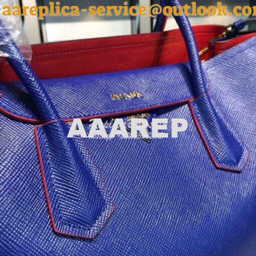 Replica Prada BN2756 BN2775 Saffiano Cuir Blue Leather Tote 2