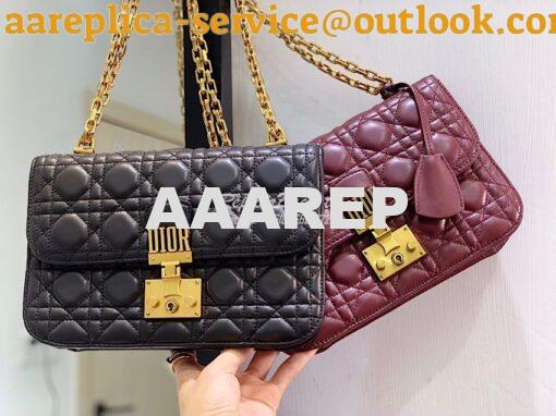 Replica Dior DiorAddict Flap Bag with with Sliding Chain in Cannage La 14