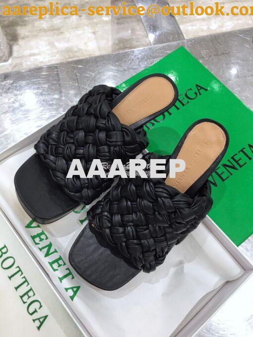 Replica Bottega Veneta BV Board Sandals 630175 Black 2