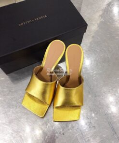 Replica Bottega Veneta BV Stretch Sandals 610538 Gold