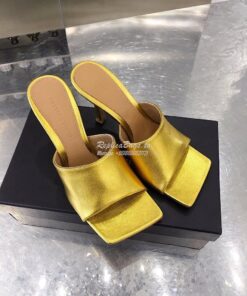 Replica Bottega Veneta BV Stretch Sandals 610538 Gold 2