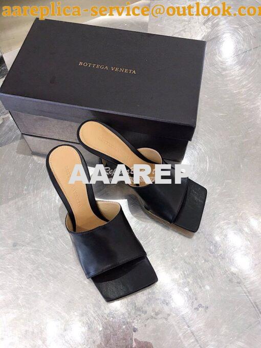 Replica Bottega Veneta BV Stretch Sandals 610538 Black 3