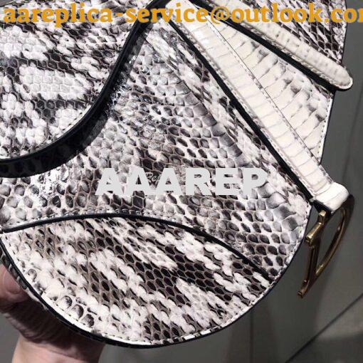 Replica Dior Saddle Bag in Python Leather T3 6