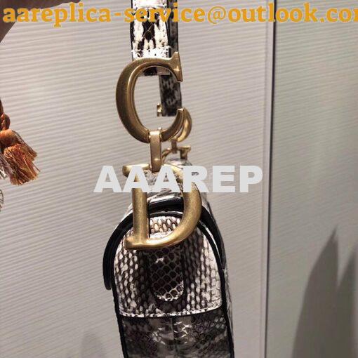 Replica Dior Saddle Bag in Python Leather T3 7