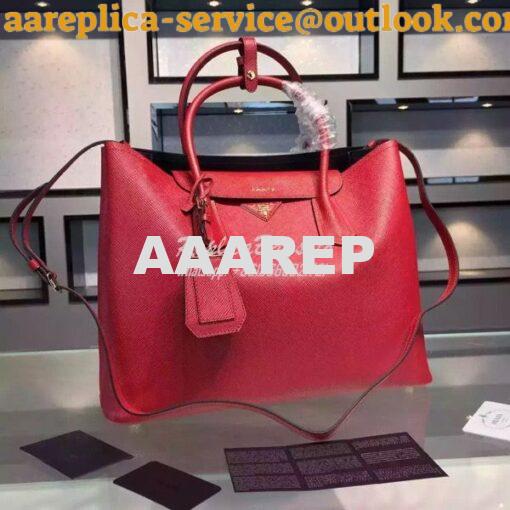 Replica Prada BN2756 BN2775 Saffiano Cuir Red Leather Tote