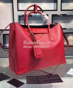 Replica Prada BN2756 BN2775 Saffiano Cuir Red Leather Tote 2