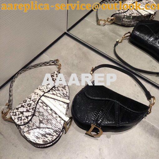 Replica Dior Saddle Bag in Python Leather T3 10