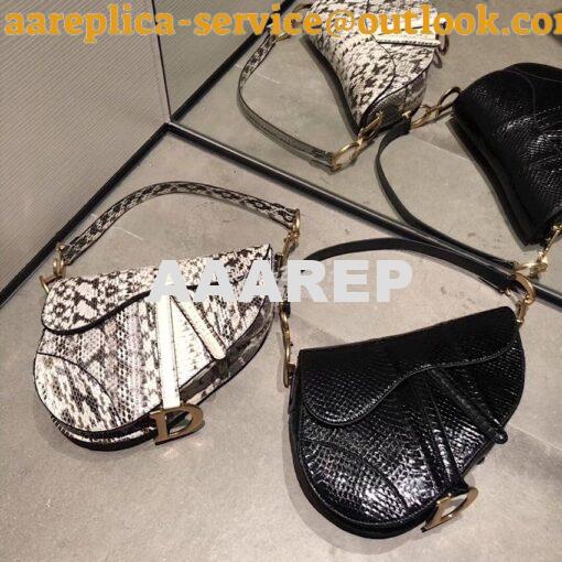 Replica Dior Saddle Bag in Python Leather T3 11