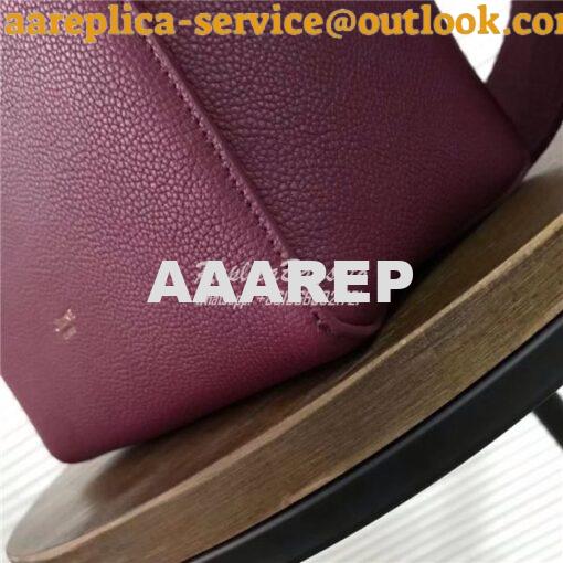 Replica  Celine Small Seau Sangle bag in burgundy soft grained calfski 7