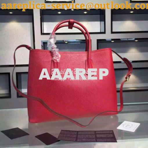 Replica Prada BN2756 BN2775 Saffiano Cuir Red Leather Tote 6