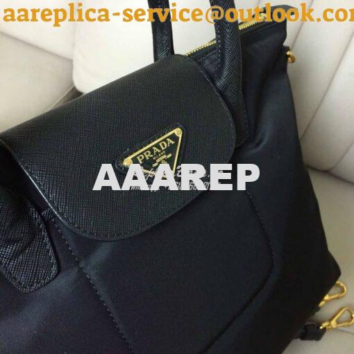 Replica Prada Nylon with Saffiano Leather Trim and Handle 2