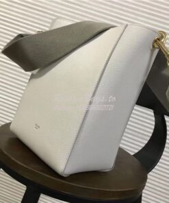 Replica  Celine Small Seau Sangle bag in white soft grained calfskin 2