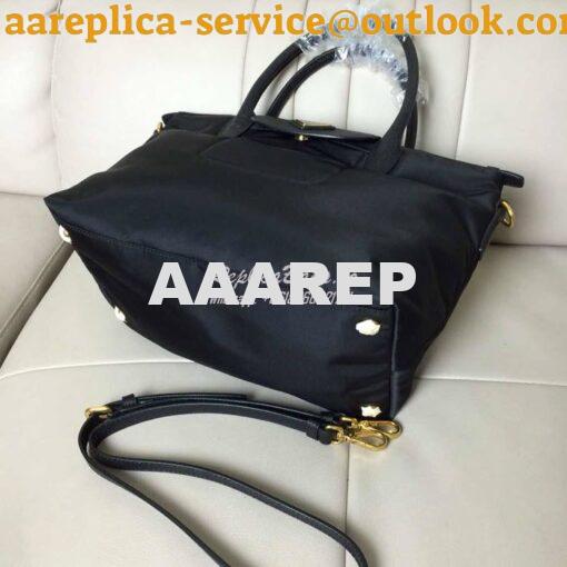 Replica Prada Nylon with Saffiano Leather Trim and Handle 4