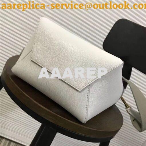 Replica  Celine Small Seau Sangle bag in white soft grained calfskin 7