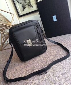 Replica Prada Shoulder Leather Bag Nero 2